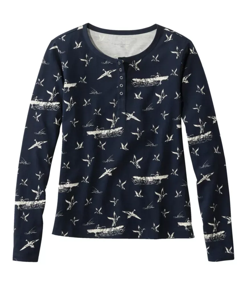 Camiseta de Algodão Signature Rangeley para Mulher, com Botões