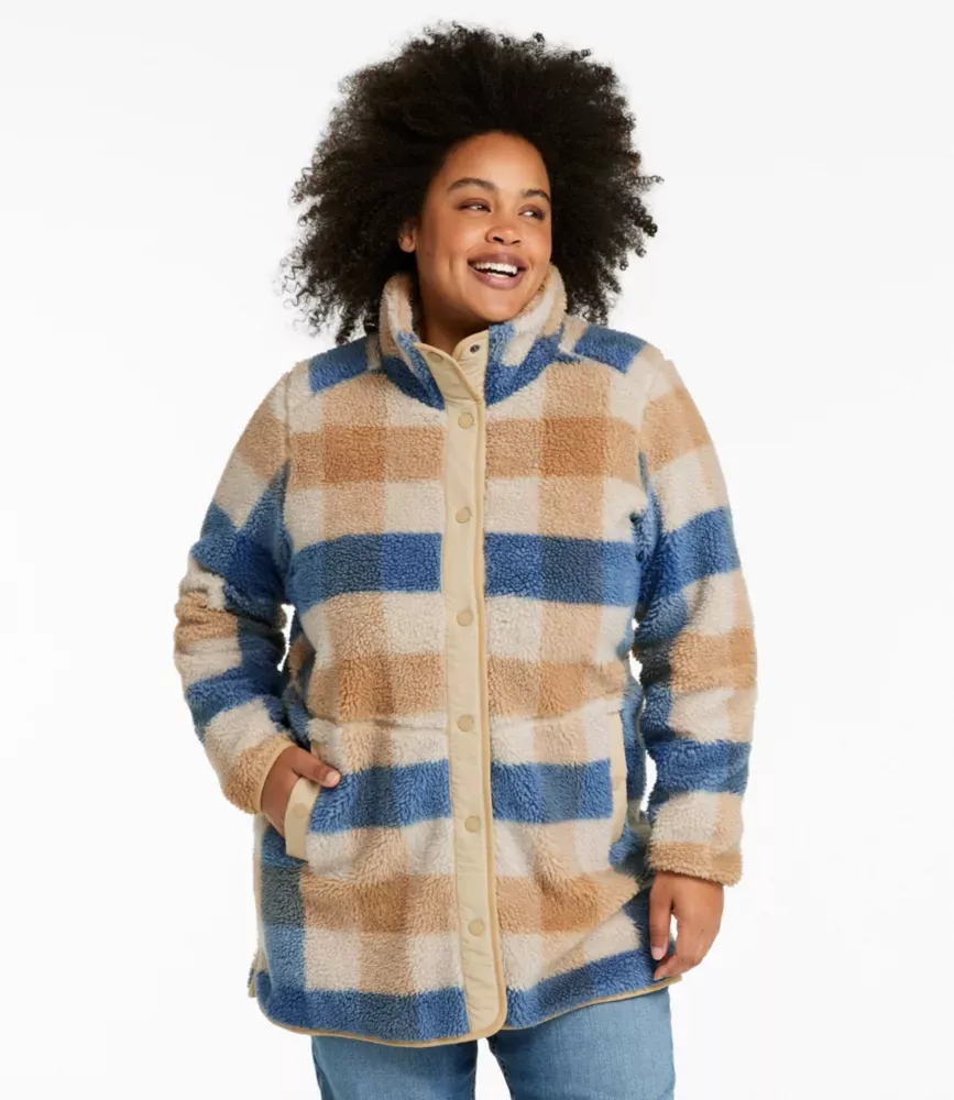 Casaco Feminino de Fleece Sherpa Bean, Estampado