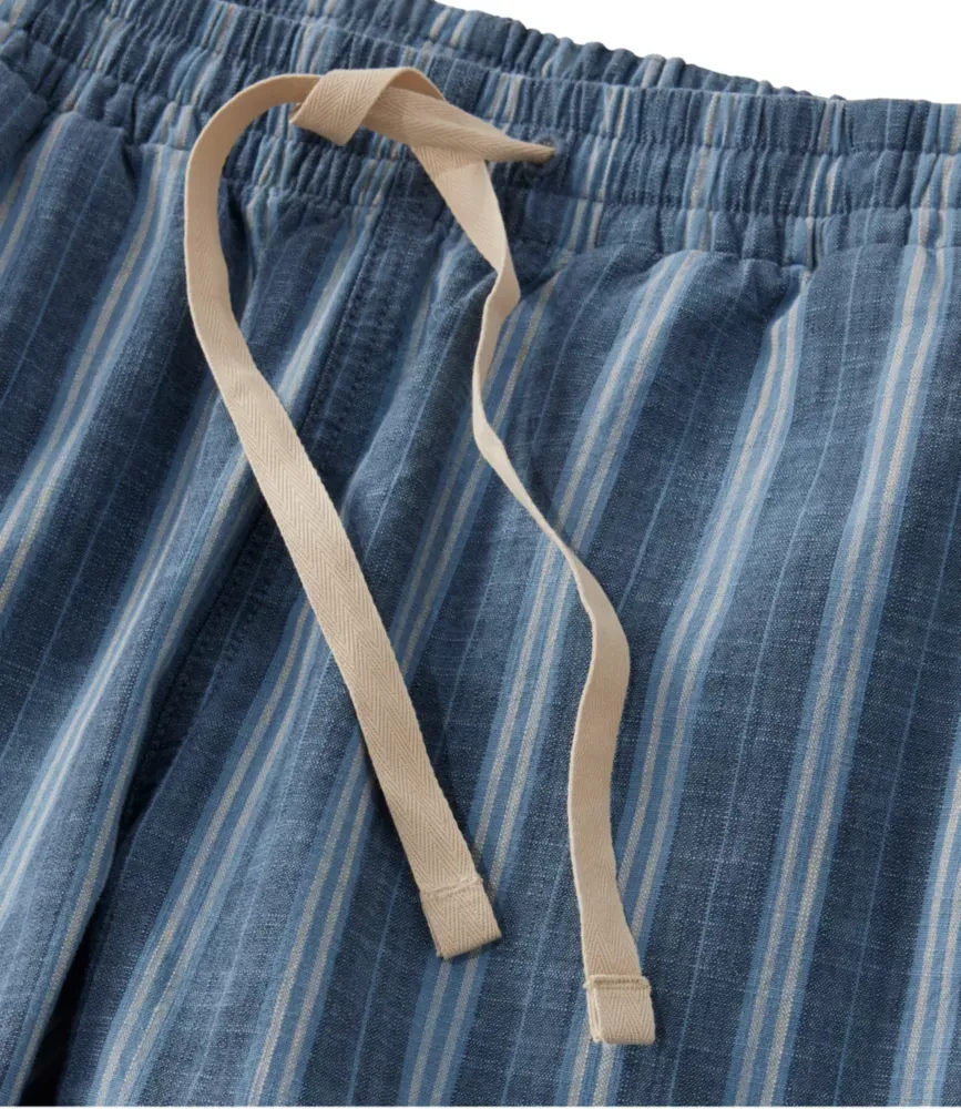Calças Chino Femininas, Cintura Média, Pernas Soltas em Tecido Chambray com Lavagem, Estilo Ankle
