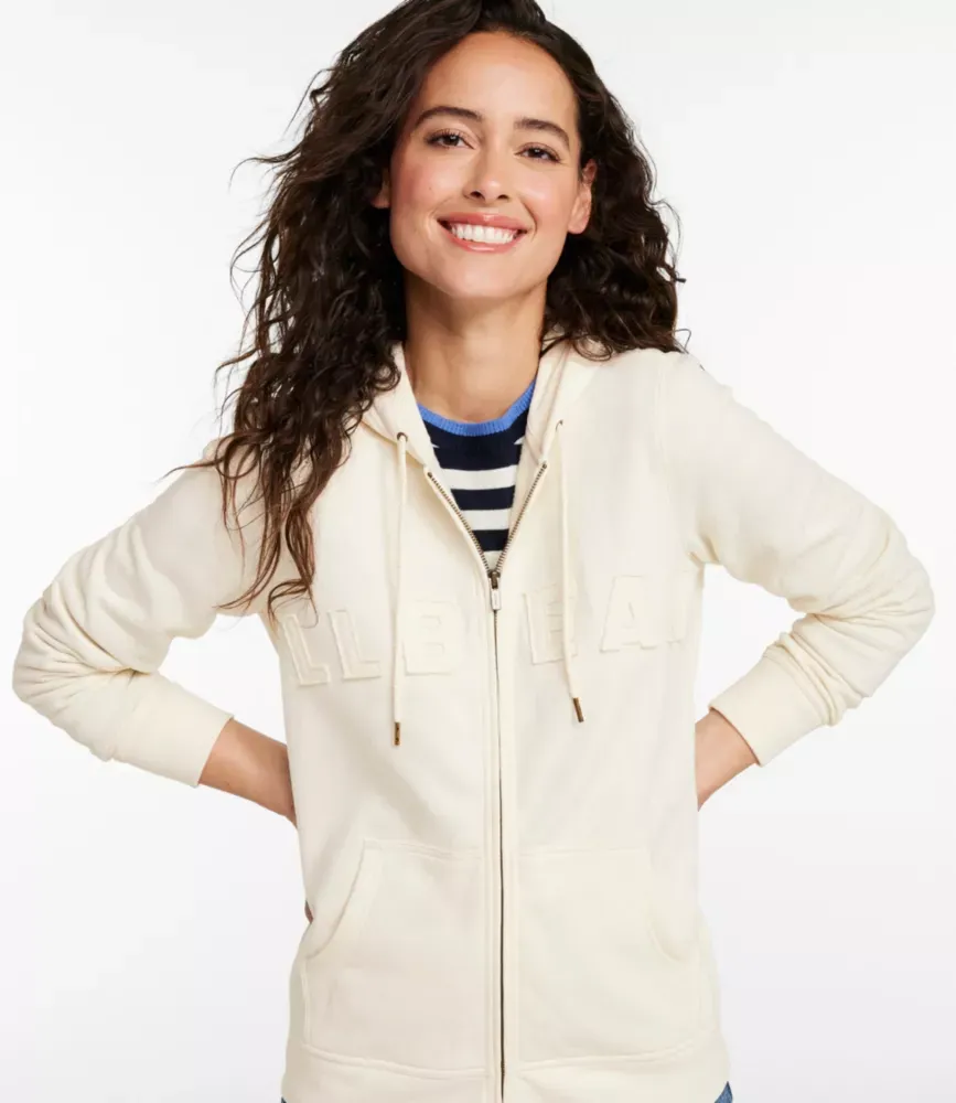Moletom com Zíper Completo L.L.Bean 1912 para Mulheres, com Logotipo