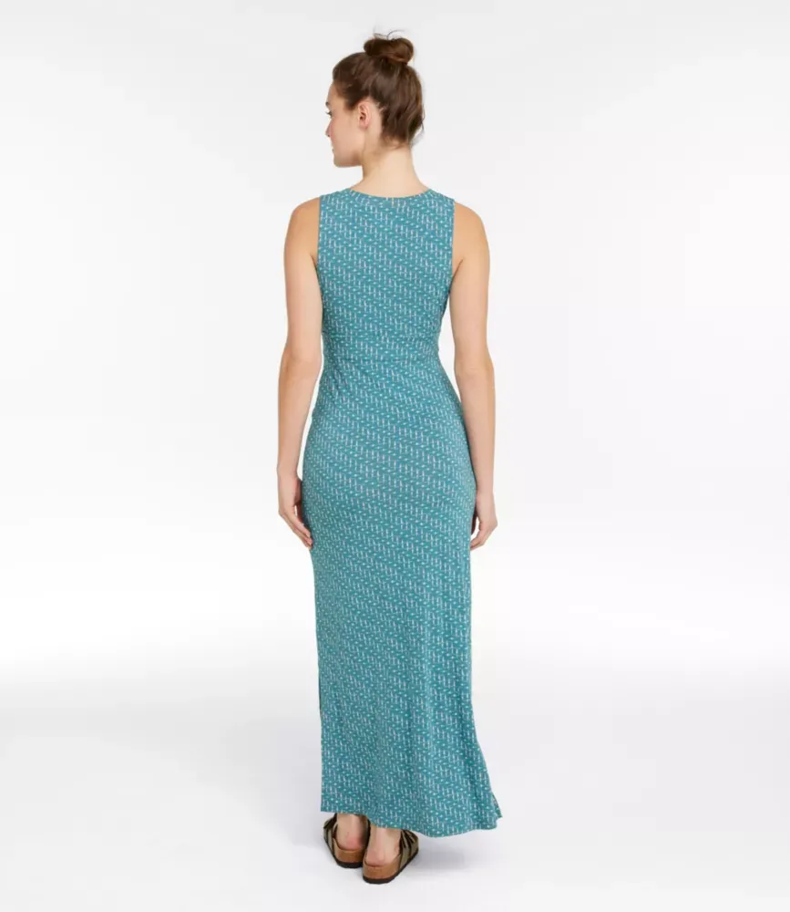 Vestido Longo de Malha de Verão para Mulher, Estampado