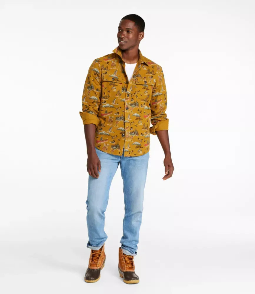 Camisa de Chamois Signature 1933 para Homens, Corte Slim, Estampado