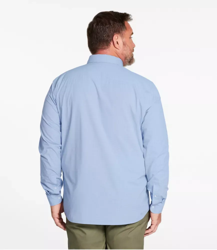 Camisa Masculina de Desempenho Comfort Stretch®, Manga Comprida, Corte Levemente Ajustado, Sem Amarrar