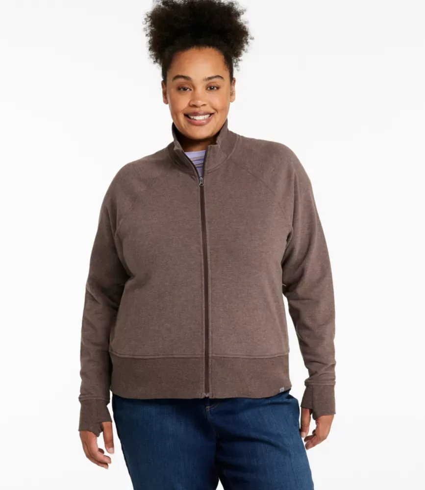 Sweatshirt Feminino L.L.Bean Cozy, Com Zíper Completo