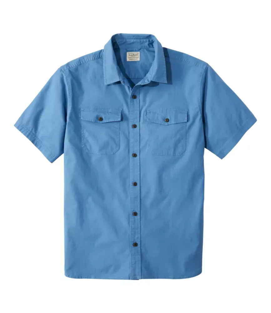 Camisa Masculina Riverton Ripstop, Manga Curta, Corte Tradicional de Fora da Calça