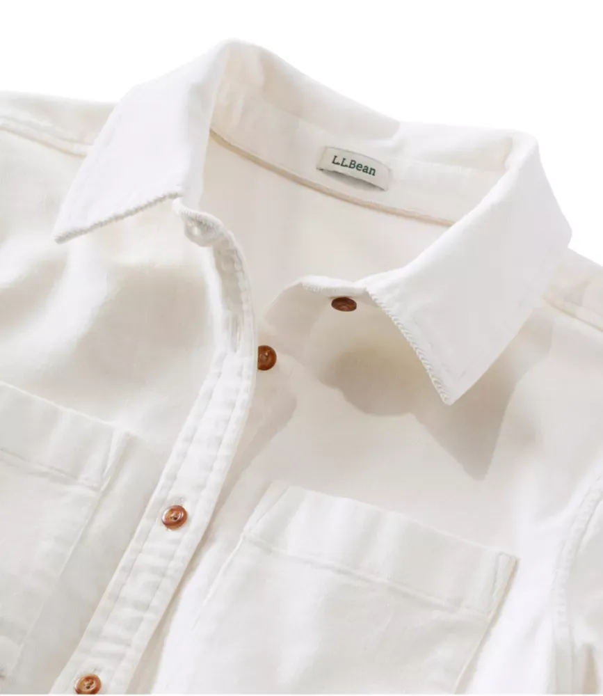 Vestido de Camisa de Cetim L.L.Bean Heritage para Mulher