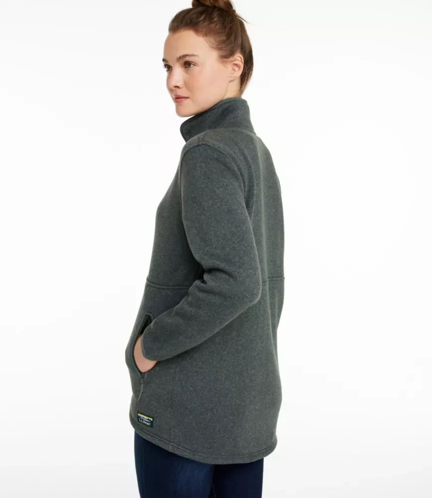 Casaco de Fleece com Zíper Completo para Mulheres