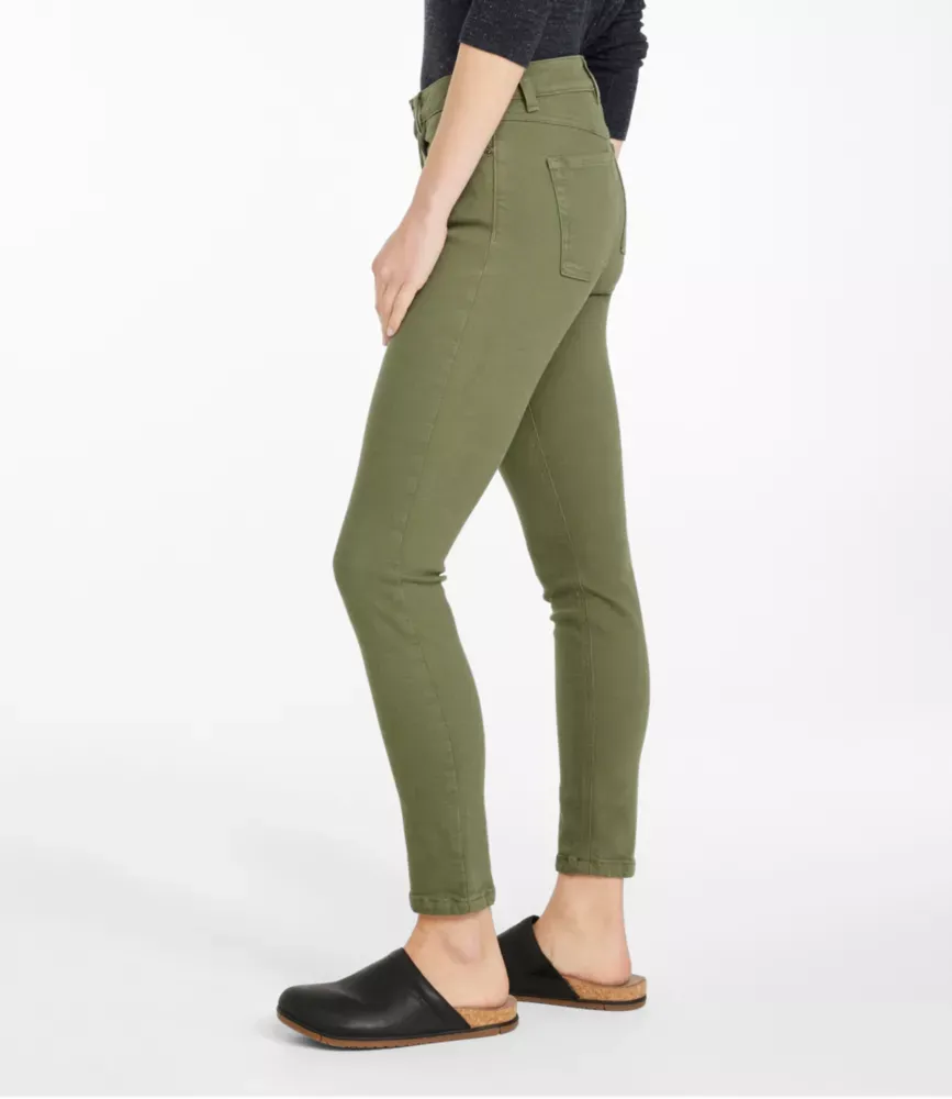 Calças Femininas BeanFlex® de Cintura Alta e Pernas Justas, Cor na Altura do Tornozelo