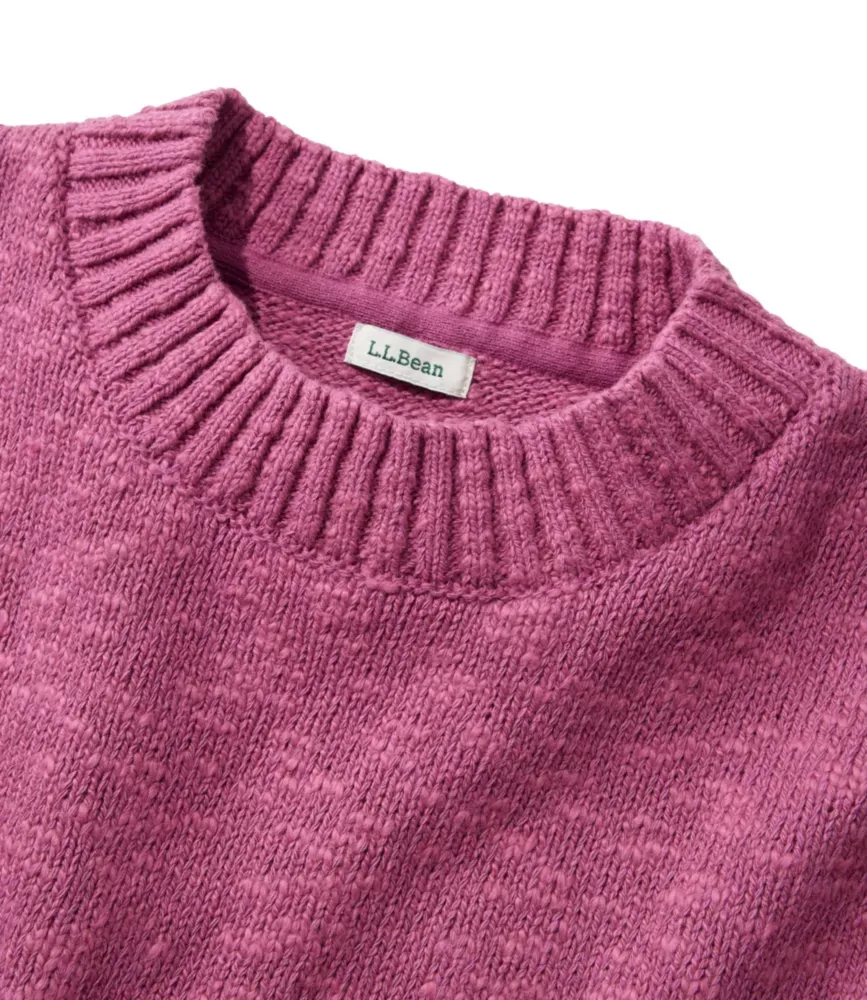 Suéter de Algodão Feminino, Gola Redonda