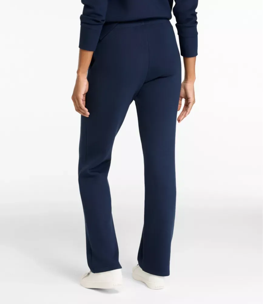 Calças L.L.Bean CloudSoft Femininas, Cintura Média, Perna Reta