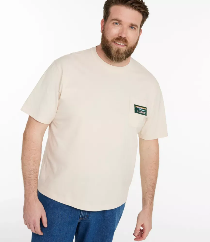 Camiseta com Logo L.L.Bean Katahdin para Homens, Manga Curta