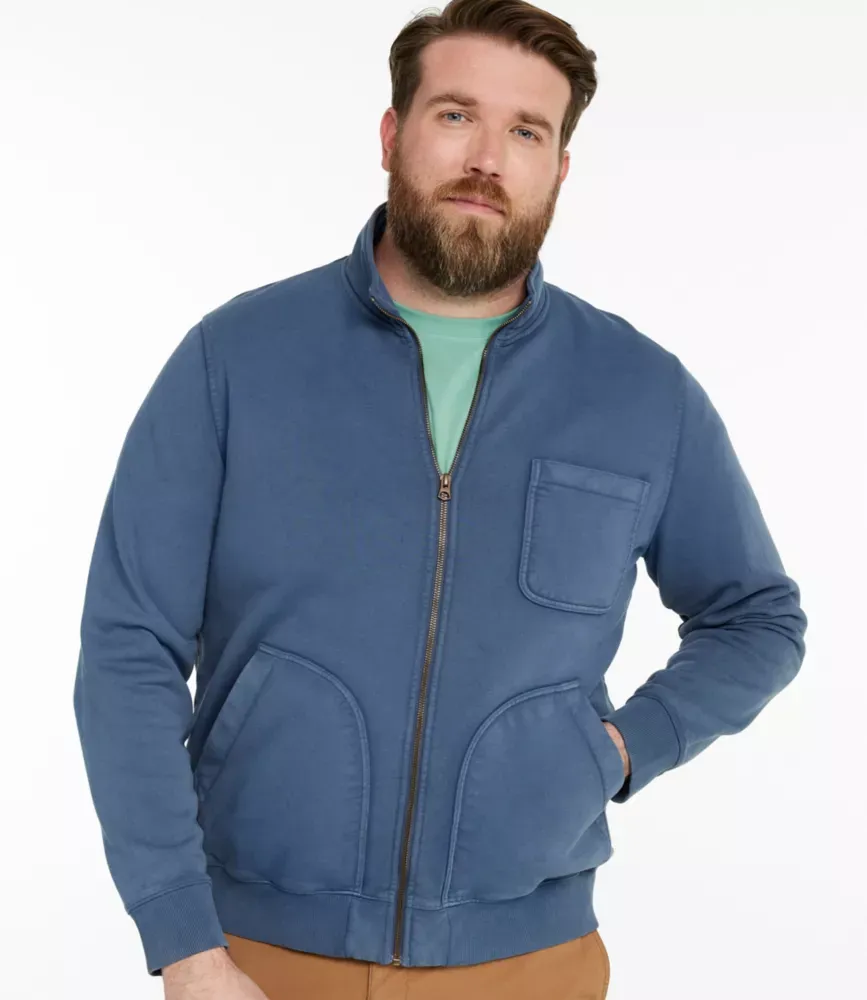 Sweatshirt Masculino com Efeito Desgastado, com Zíper Completo