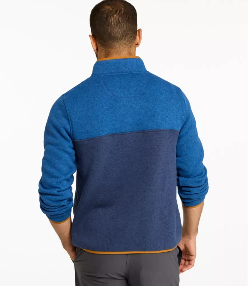 Sweater de Fleece L.L.Bean para Homens, Estilo Colorblock