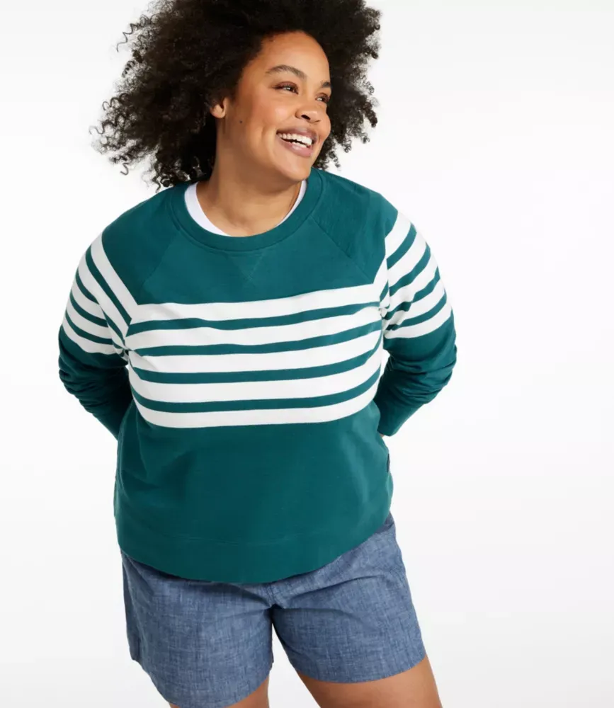 Moletom com Gola Redonda Peaks Island Feminino, Listrado