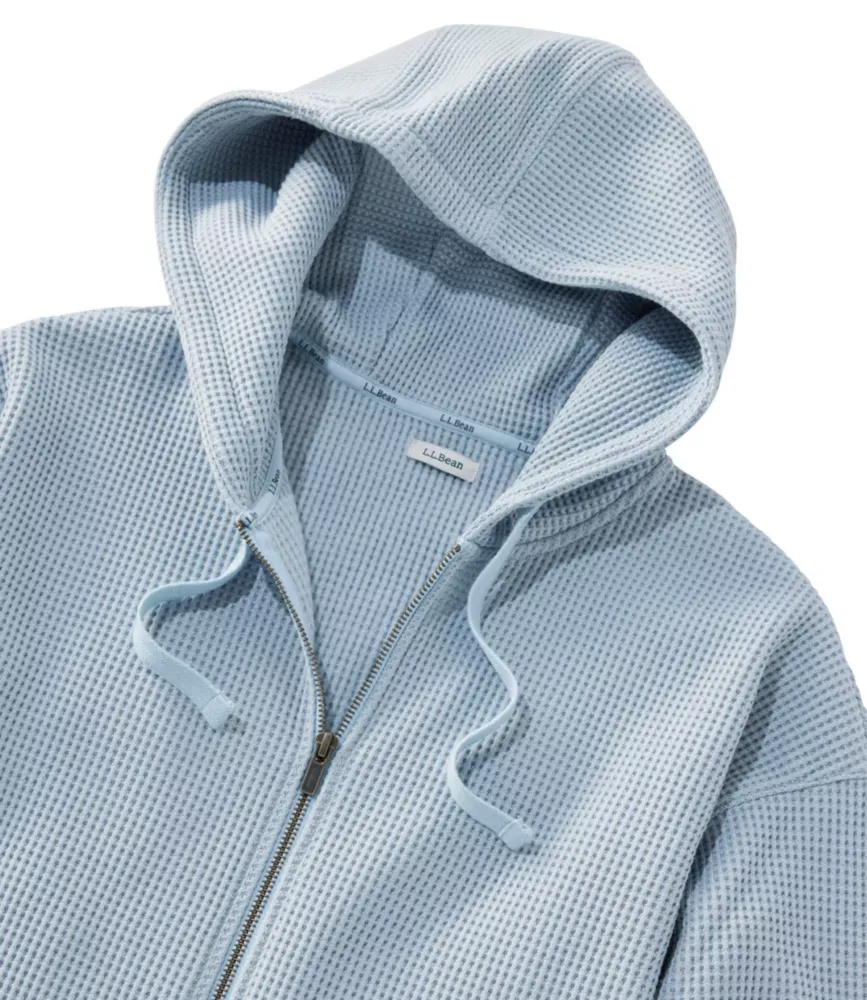 Moletom com Capuz Full-Zip de Malha Waffle Escovada de Birchwood para Mulher