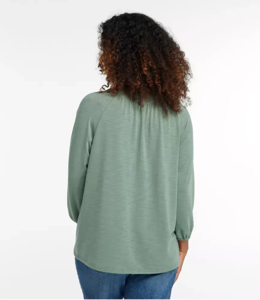 Camden Hills Tee Feminino, Manga 3/4
