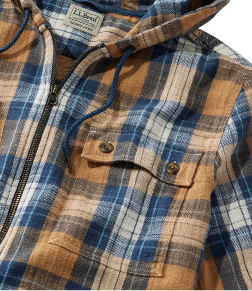 Camisa de Flanela Masculina 1912, Com Capuz, Corte Levemente Ajustado, Sem Amarração, Xadrez