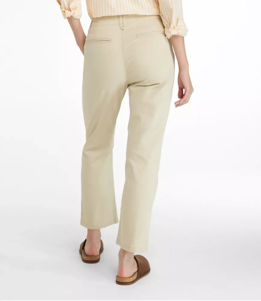 Chinos Plissados de Algodão Fácil Signature Femininos, até o Tornozelo