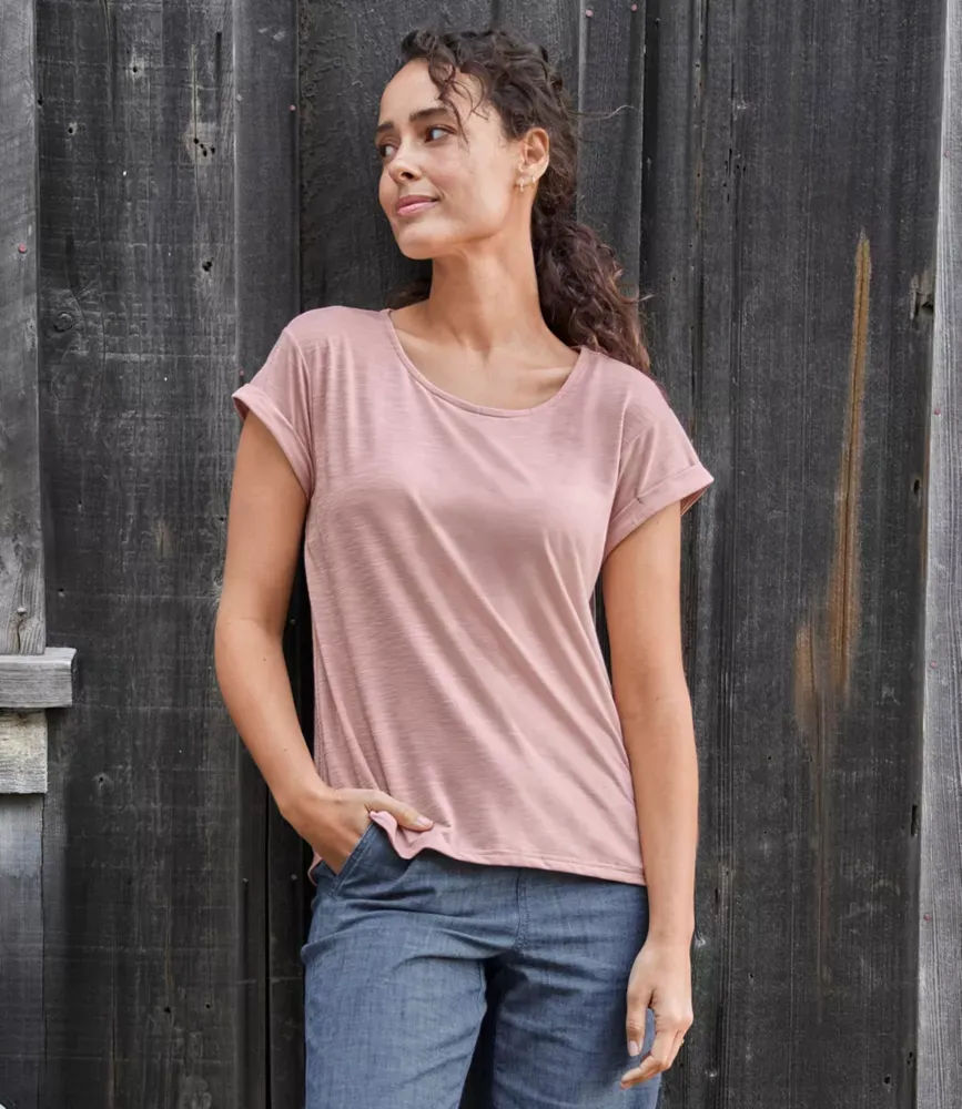 Camiseta Feminina Camden Hills, Manga Curta