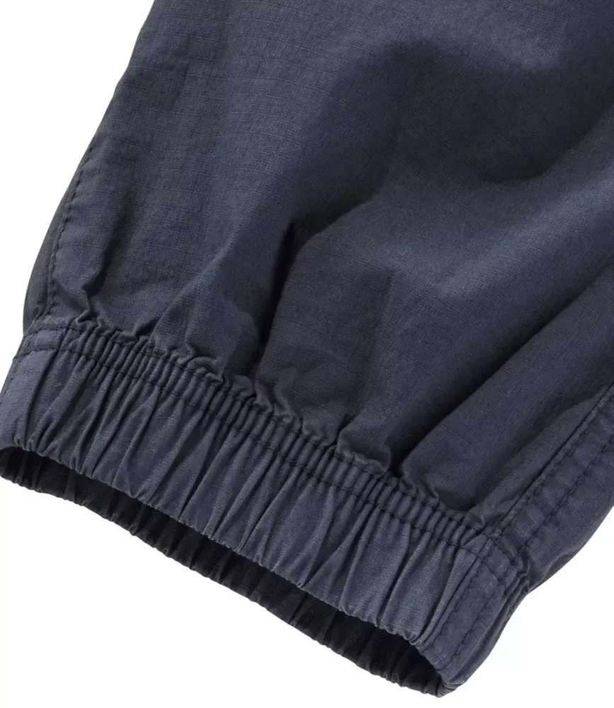 Calças Jogger Femininas Elásticas em Tecido Ripstop, Modelagem Fina