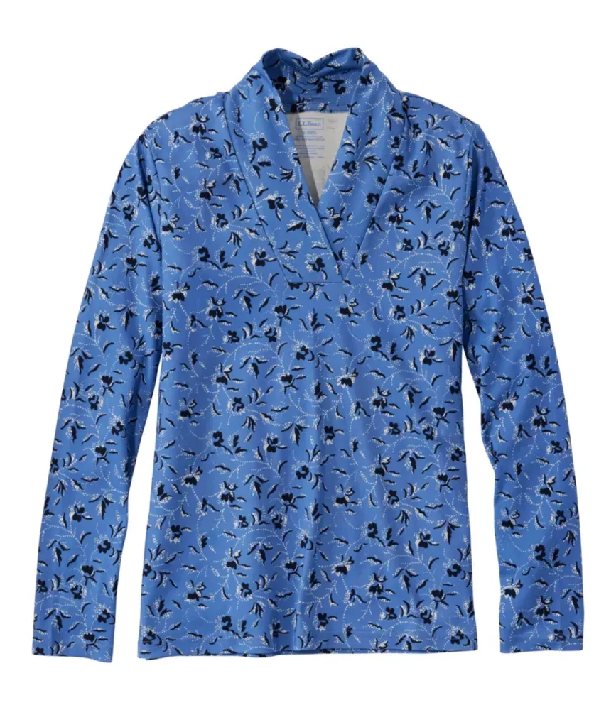 Camiseta Feminina de Algodão Pima, Manga Longa com Estampa