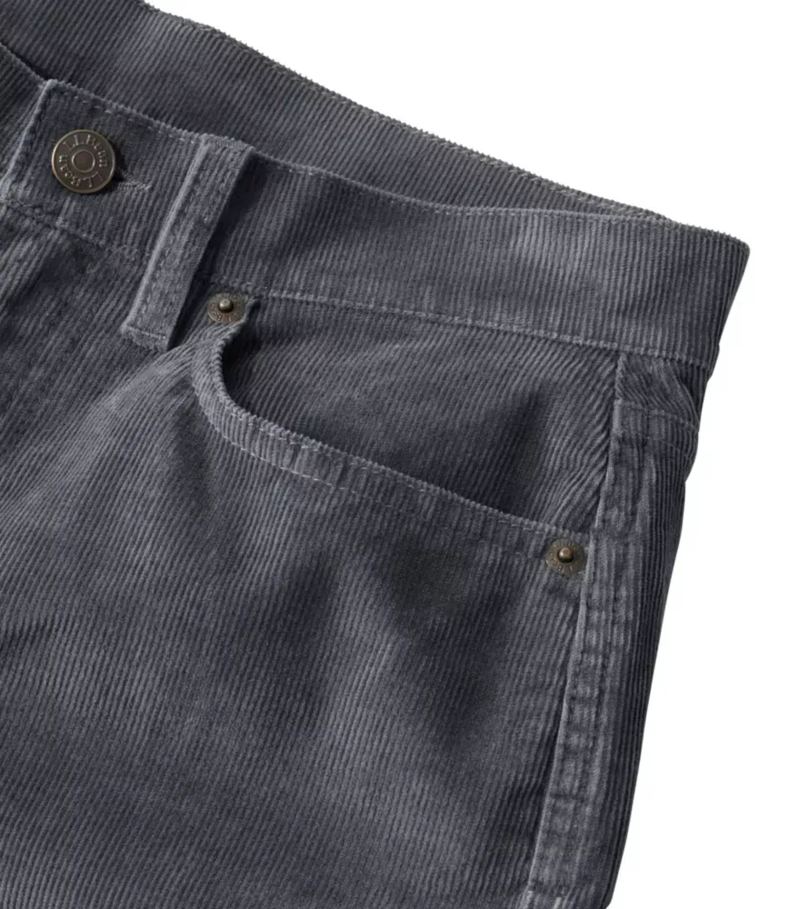 Calças de Cetim com Cinco Bolsos BeanFlex para Mulheres, Cintura Média, Perna Retangular