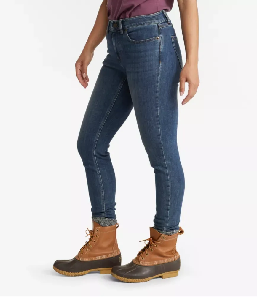 Calças Femininas BeanFlex®, Cintura Média, Modelado Estreito