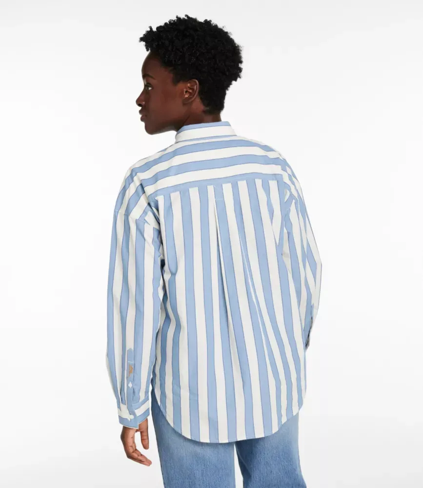 Camisa Feminina Signature Premium Essencial Poplin, Manga Comprida com Listras Inovadoras