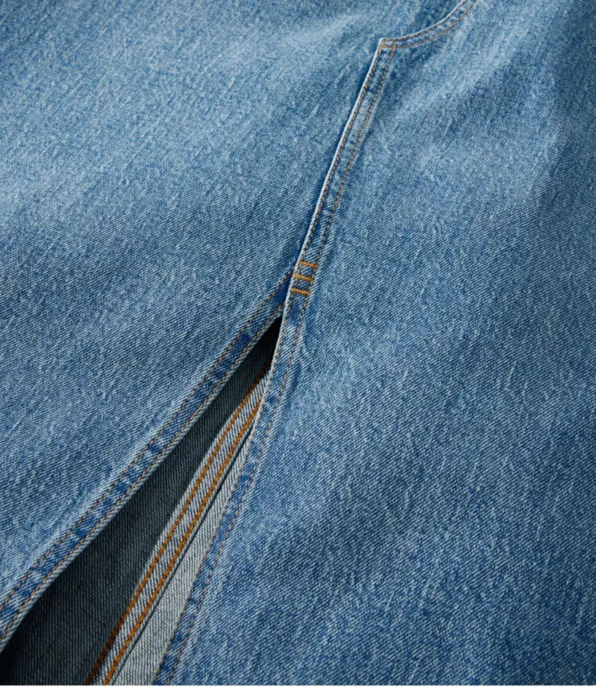Saia Midi de Denim Heritage Signature Feminina