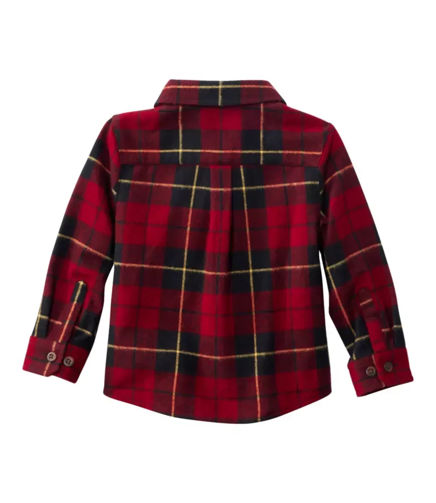Camisa de Flanela com Estampa Escocesa para Crianças em Fase de Primeiros Passos