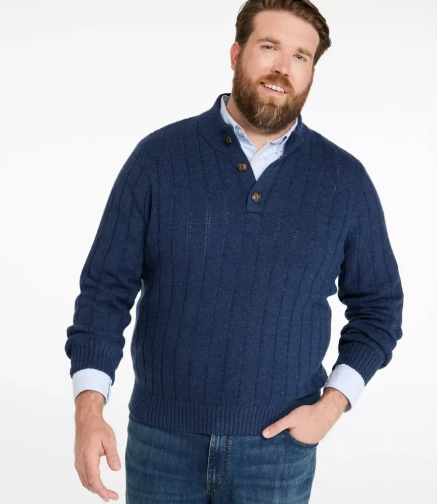 Suéter Masculino Riverton de Lã/Cotton, Gola Alta