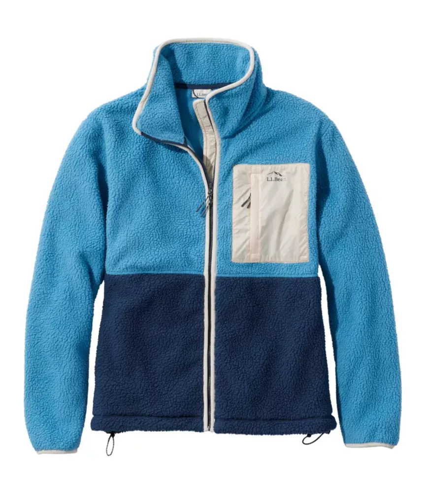 Jaqueta de Fleece para Mulheres, Colorblock