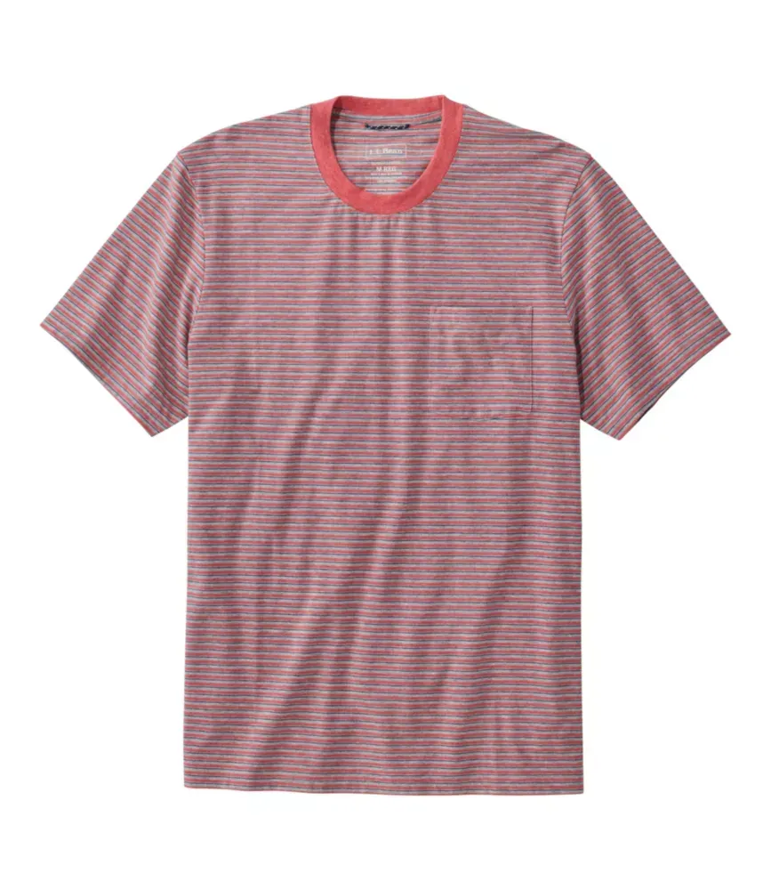 Camiseta de Algodão Pima com Estampa, Manga Curta, Masculina, com Bolso e Elástico