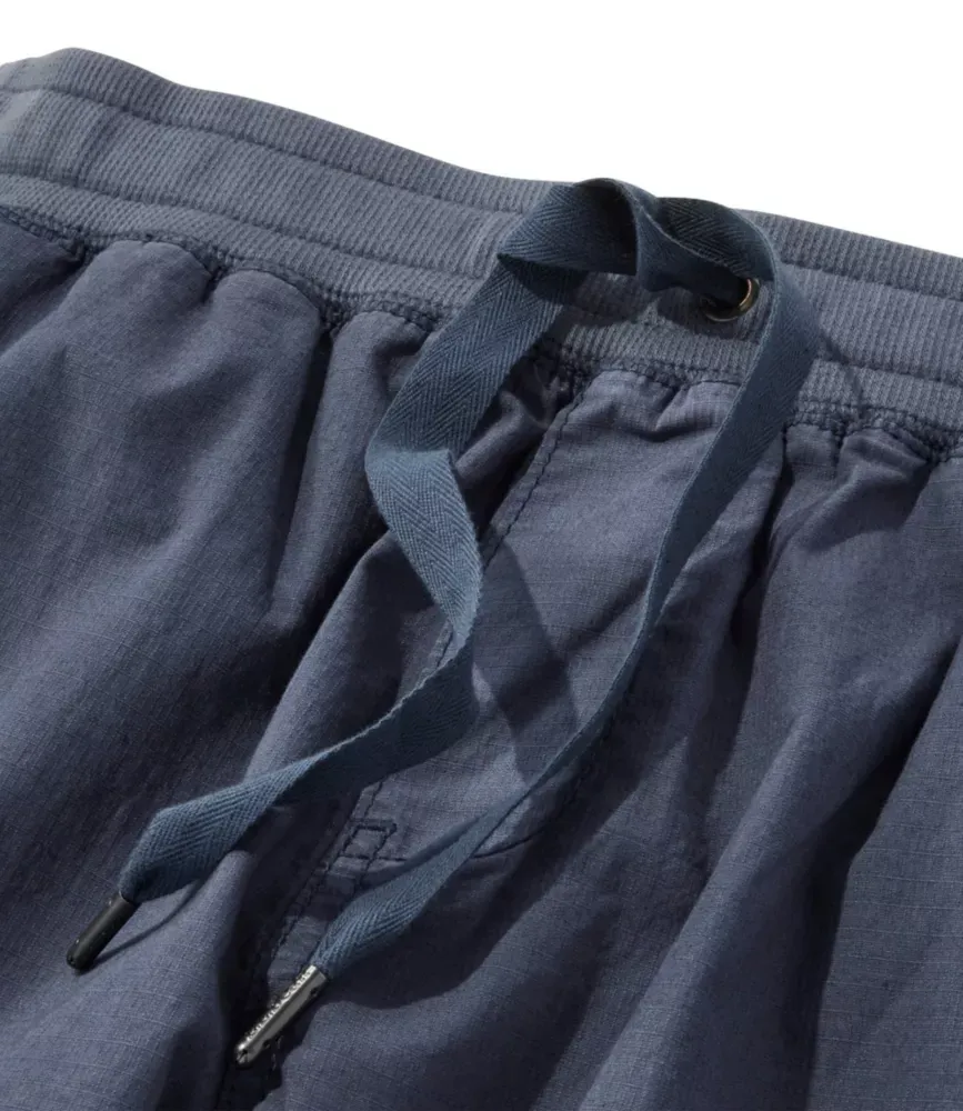 Calças Jogger Femininas Elásticas em Tecido Ripstop, Modelagem Fina