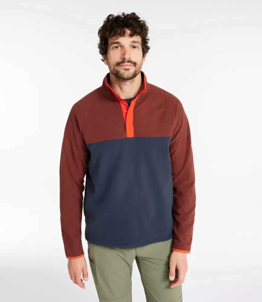 Pulôver de Fleece para Homens, Todos os Estações, Colorblock
