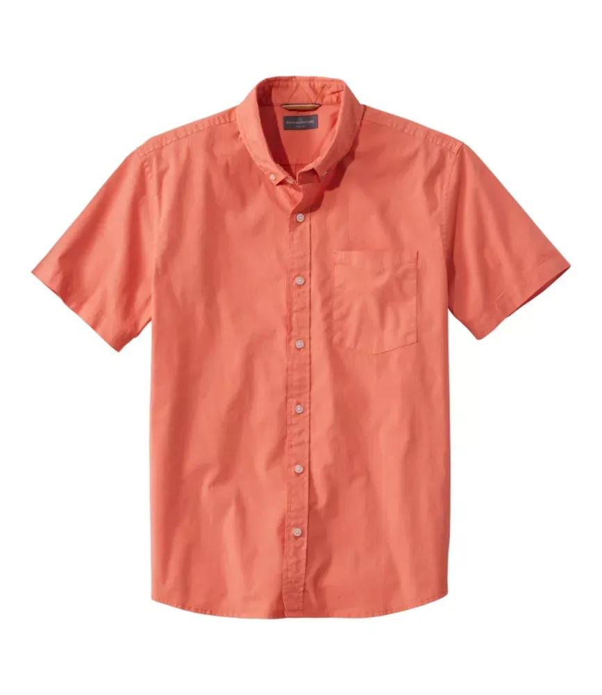 Camisa Masculina Signature Stretch Poplin, Manga Curta, Corte Slim