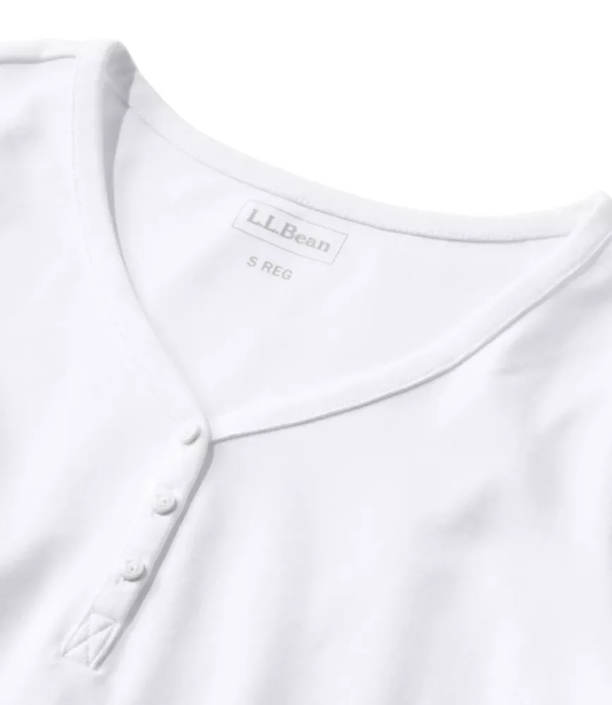 Camisa Feminina L.L.Bean com Gola em V, Manga Comprida