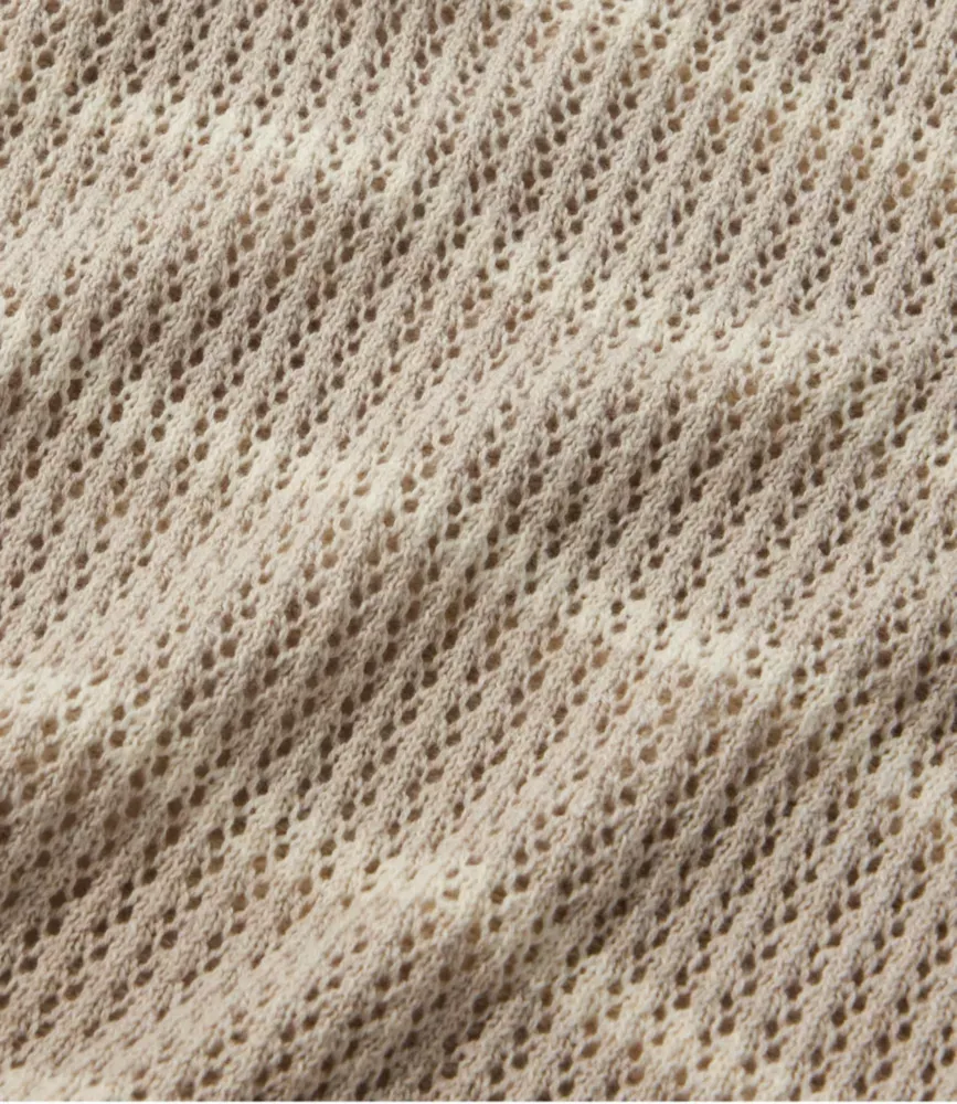 Suéter Pointelle de Algodão Orgânico Feminino, Polo