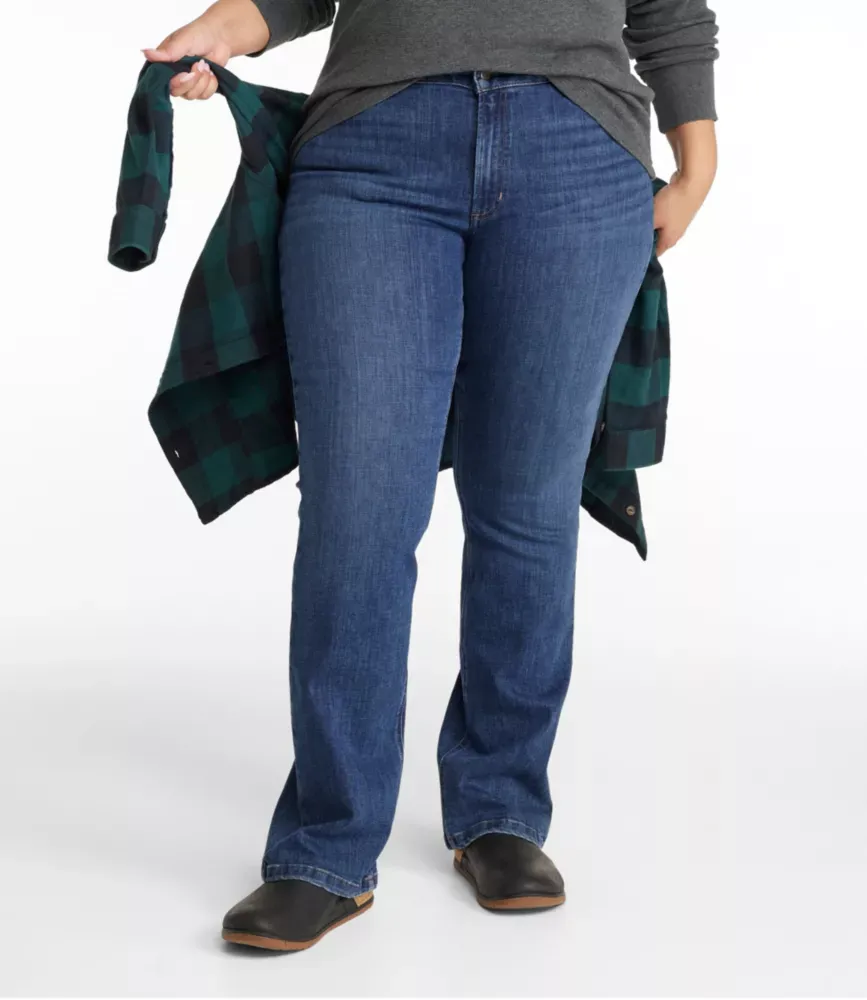 Calças Femininas BeanFlex®, Cintura Média, Corte Bootcut