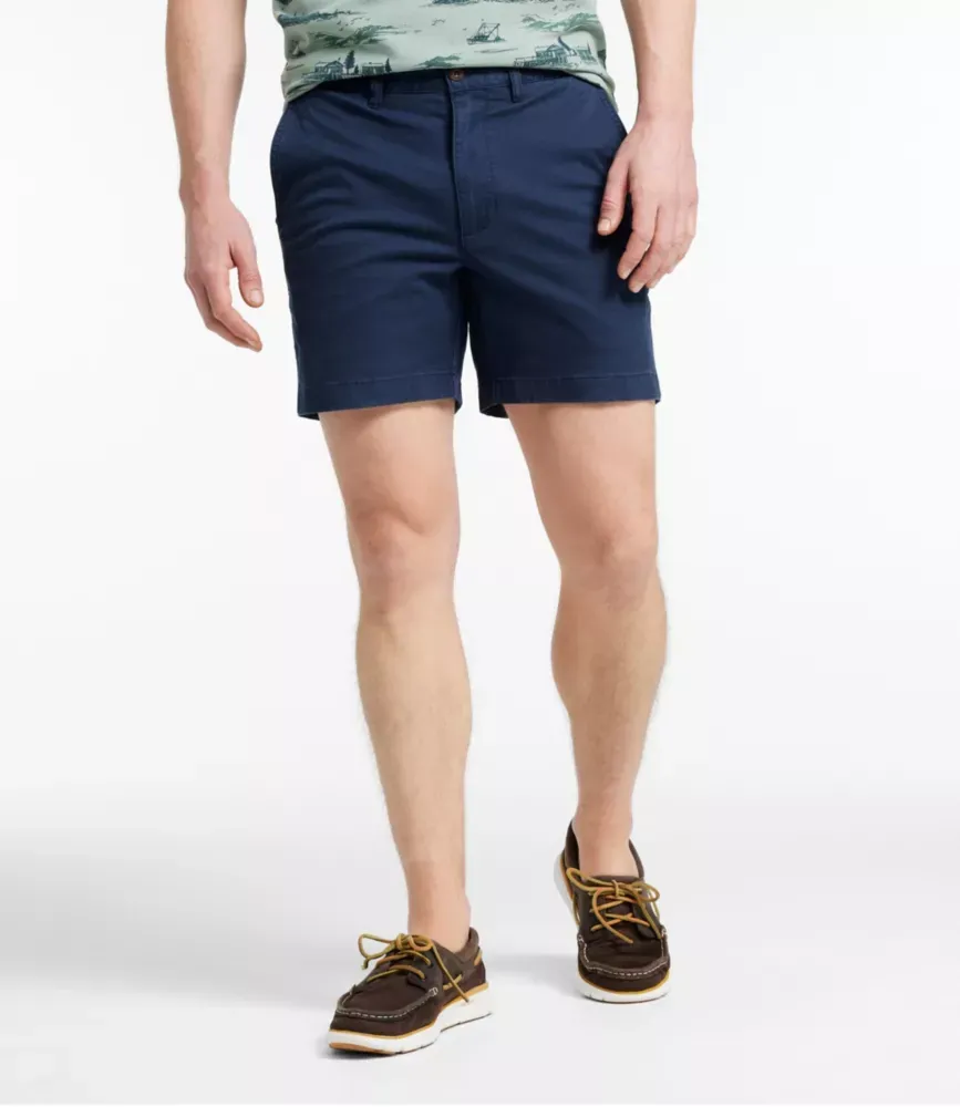 Calças Curtas Bege Elásticas Lakewashed® para Homem, 6"