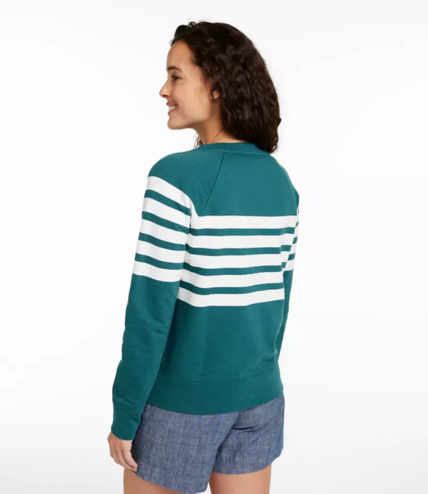 Moletom com Gola Redonda Peaks Island Feminino, Listrado