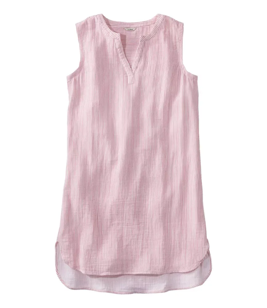 Vestido de Cobertura em Georgete Nuvem para Mulher, Listrado