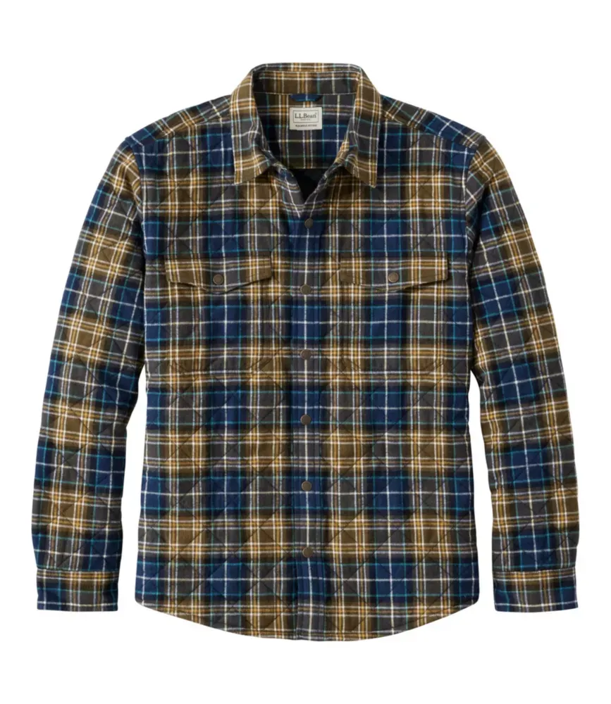 Camisa de Flanela com Estampa Escocesa em Padrão de Quilting para Homem