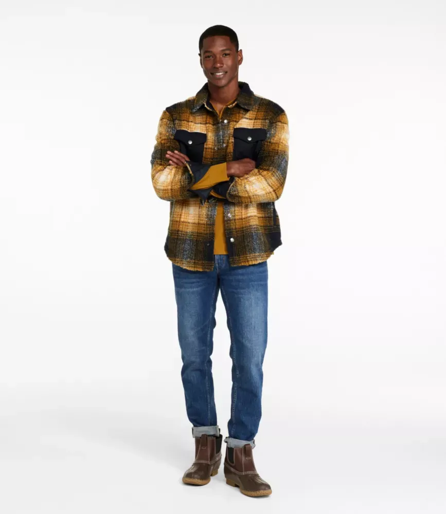Jaqueta de Moletom Misturado com Estilo Signature para Homens, Xadrez